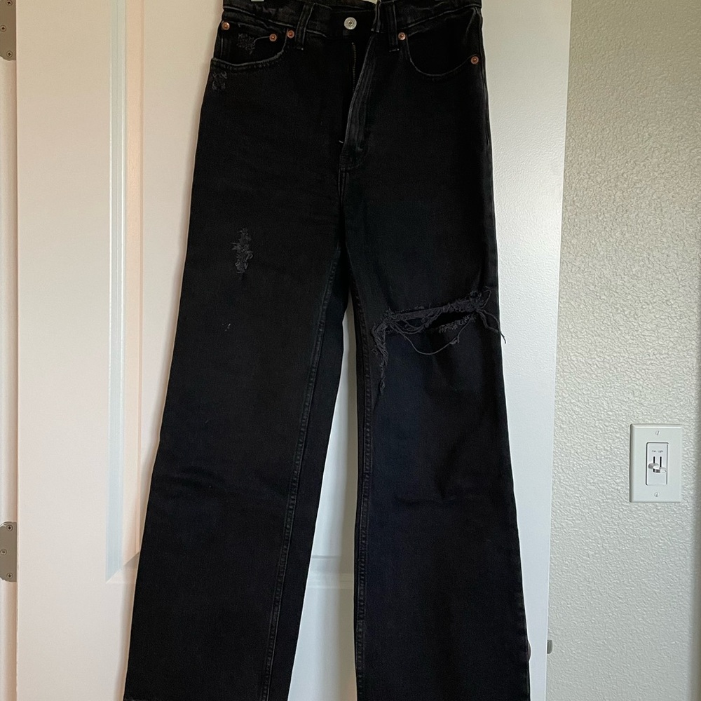 Abercrombie & Fitch Black Straight Leg Jeans